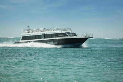Blue water express is a trustworthy ferries operator between Serangan and Gili Islands, Lombok